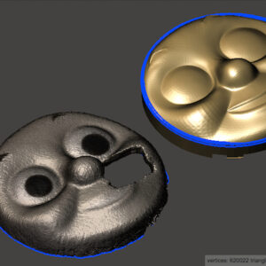 raw scan vs. remodeling